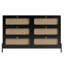 6-Drawer Dresser With Rattan For Bedroom