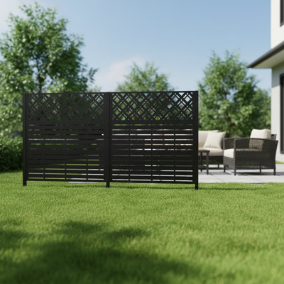 L 48 po x H 47,3 po H 2 panneaux d'intimité pour l'extérieur, clôture d'intimité décorative pour poubelles, climatiseurs et équipement de piscine, clôture de jardin