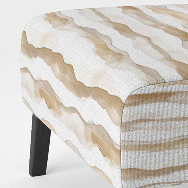 Fauteuil de chambre rayé, Pantoufle sans accoudoirs