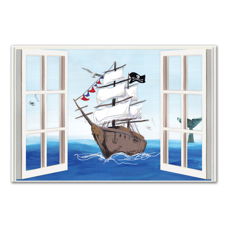 Jebediah Nautical & Beach Canvas Art, 12" H x 18" W x 1.25" D