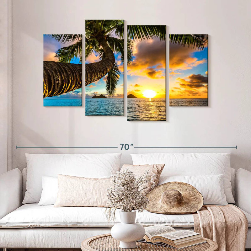 Gillard Lanikai Gillard au coucher du soleil, H 32 po x l 52 po
