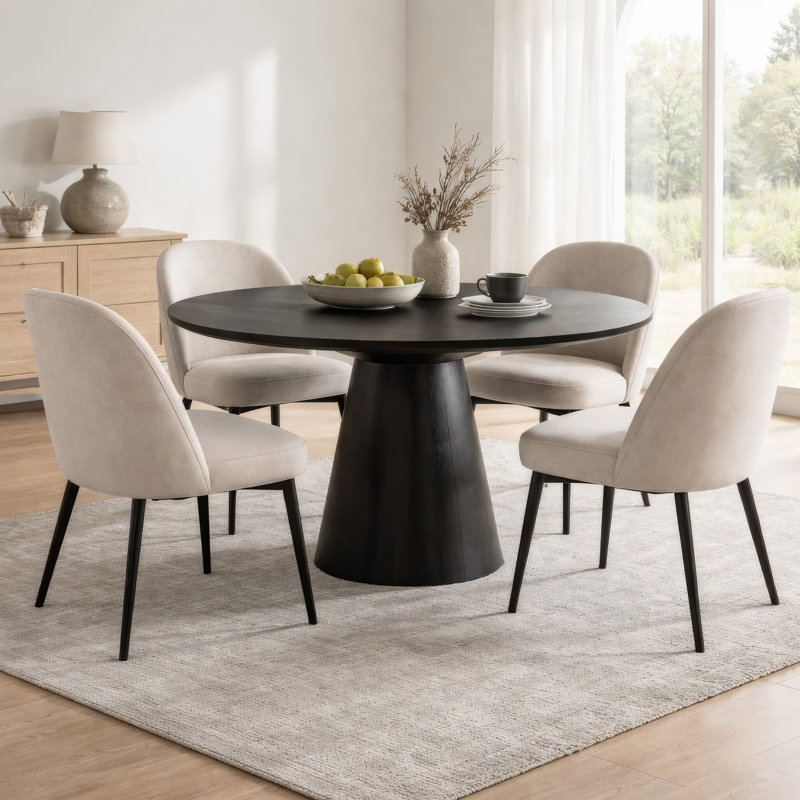 Gytle Round Dining Table in Black