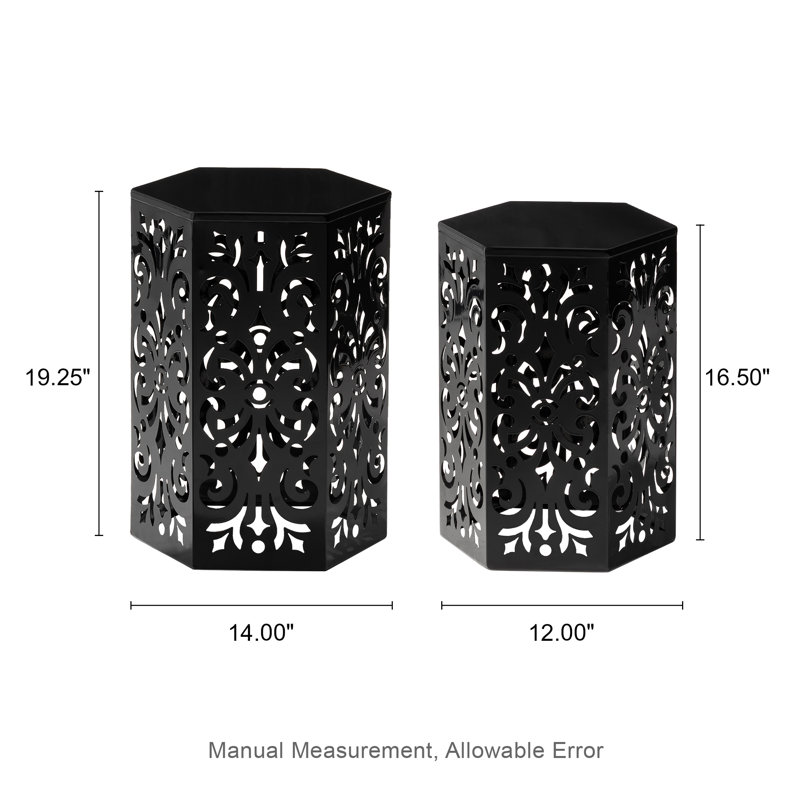 Tabouret d'appoint ou support à fleurs ou table d'appoint Loiret, Noir