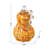 8.5"H Fall Multi Stripes Glass Gourd