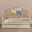 Lit en bois avec couchette-1076371908