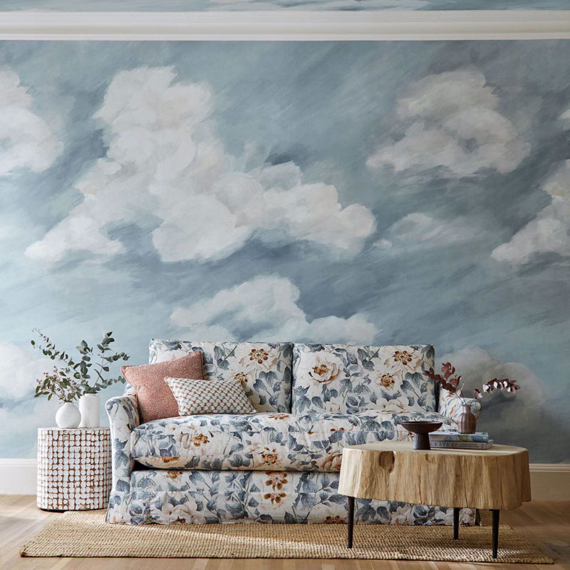 Air 13.35m x 68.5cm Wallpaper Roll, Sky Blue