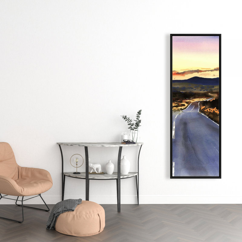 «On The Road To Écosse» sur toile, H 48 po x l 16 po