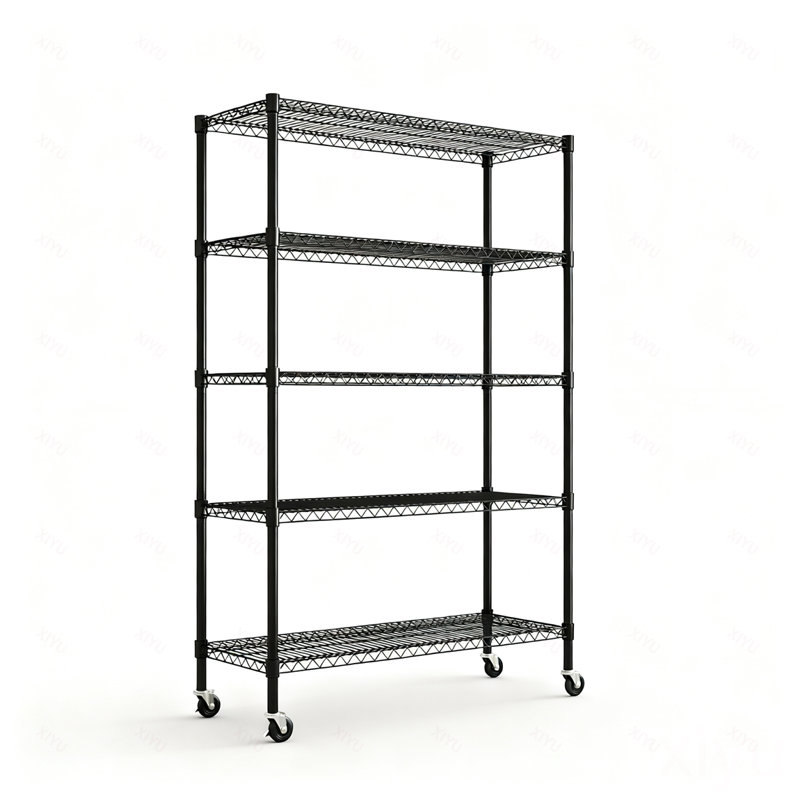 Étagère en métal robuste à 5 niveaux Étagère de rangement polyvalente en métal Capacité de 1650 lb Tablettes de rangement en fer
