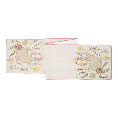 Garden Bunny Cotton Table Runner