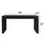 Console 64 po, bois noir moderne, bordure perlée pour le vestibule - noir