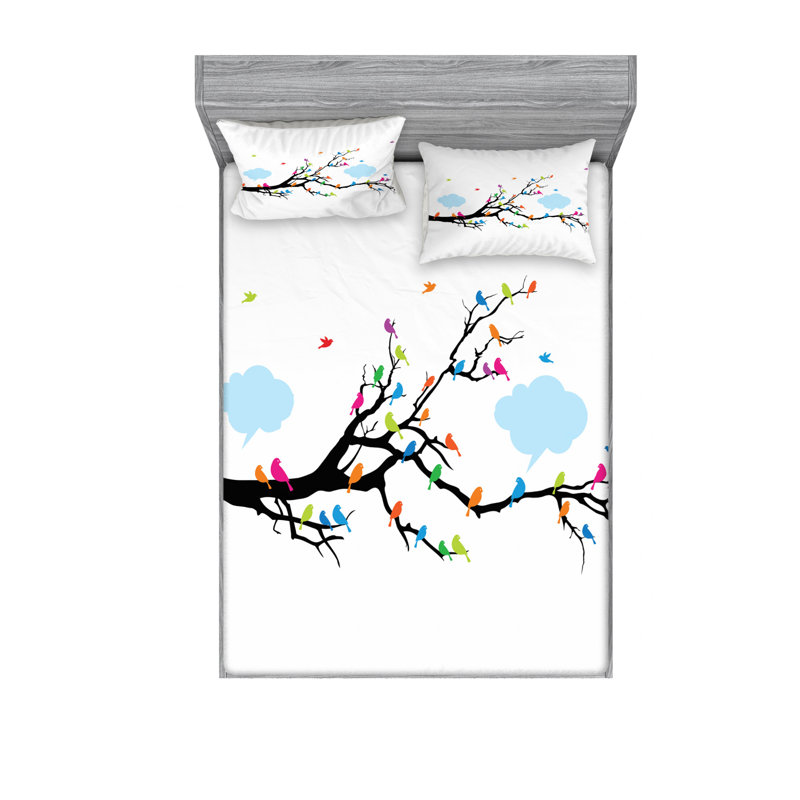 Microfiber Sheet Set, Queen Sheet Set with Fitted Sheet