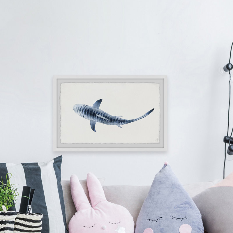«Citlali Striped Shark», reproduction encadrée, H 16 po x l 24 po x P 1,5 po