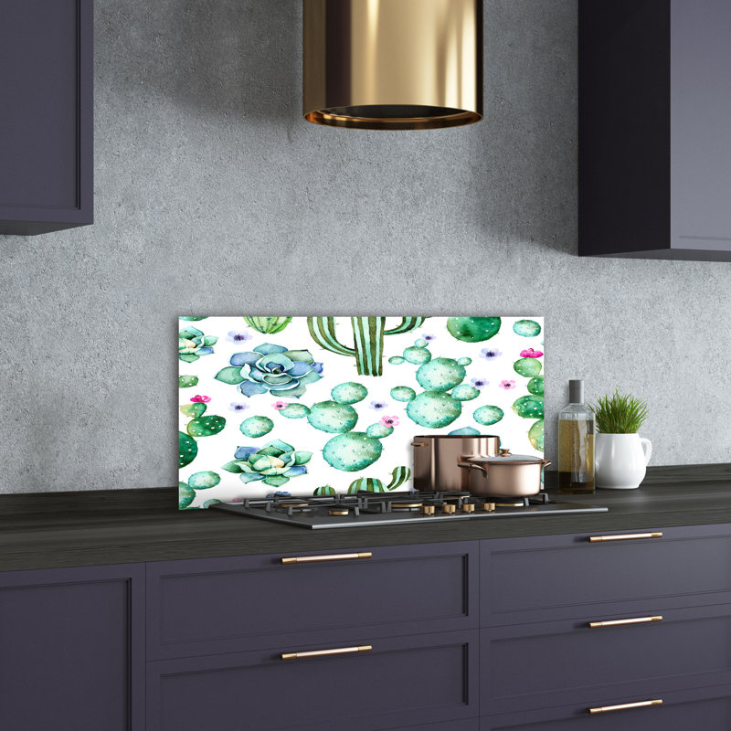 Batravil 50cm W x 100cm L Glass Peel and Stick Panel