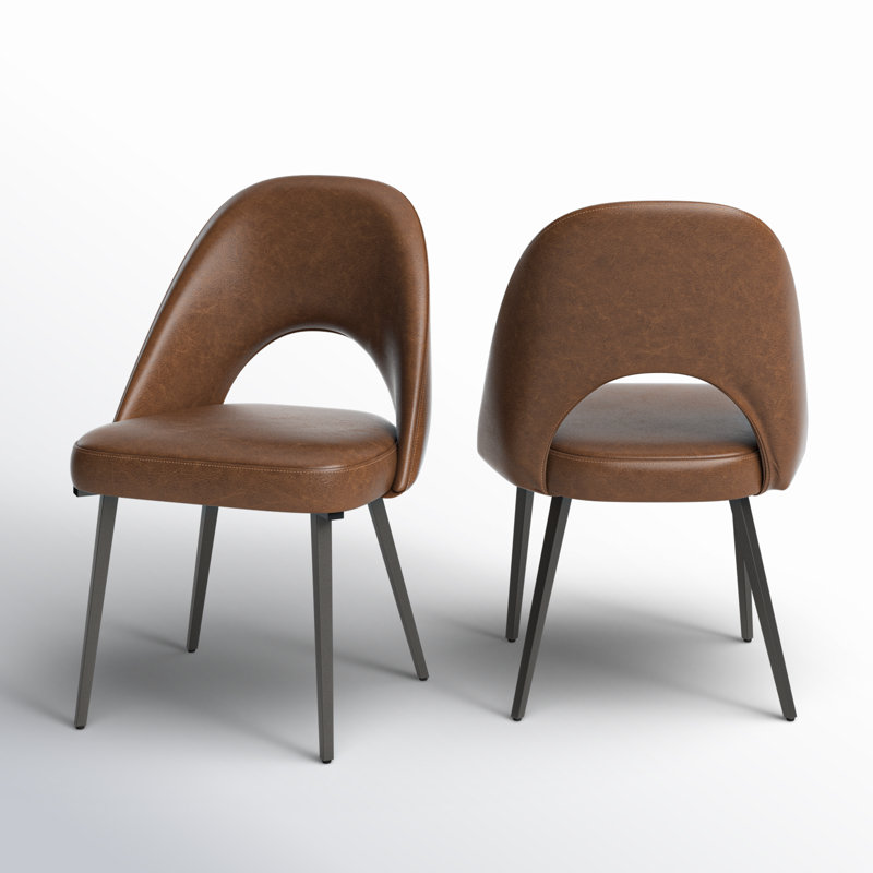 Sabine Upholstered Side Chair, Brown