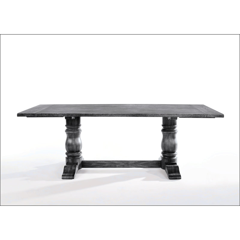 Table de salle à manger à finition grise patinée