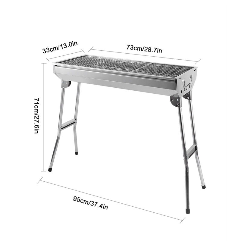 Dakota Fields Kuzey 95cm W Charcoal Grill