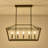 5-Light Farmhouse Kitchen Island Linear Chandelier