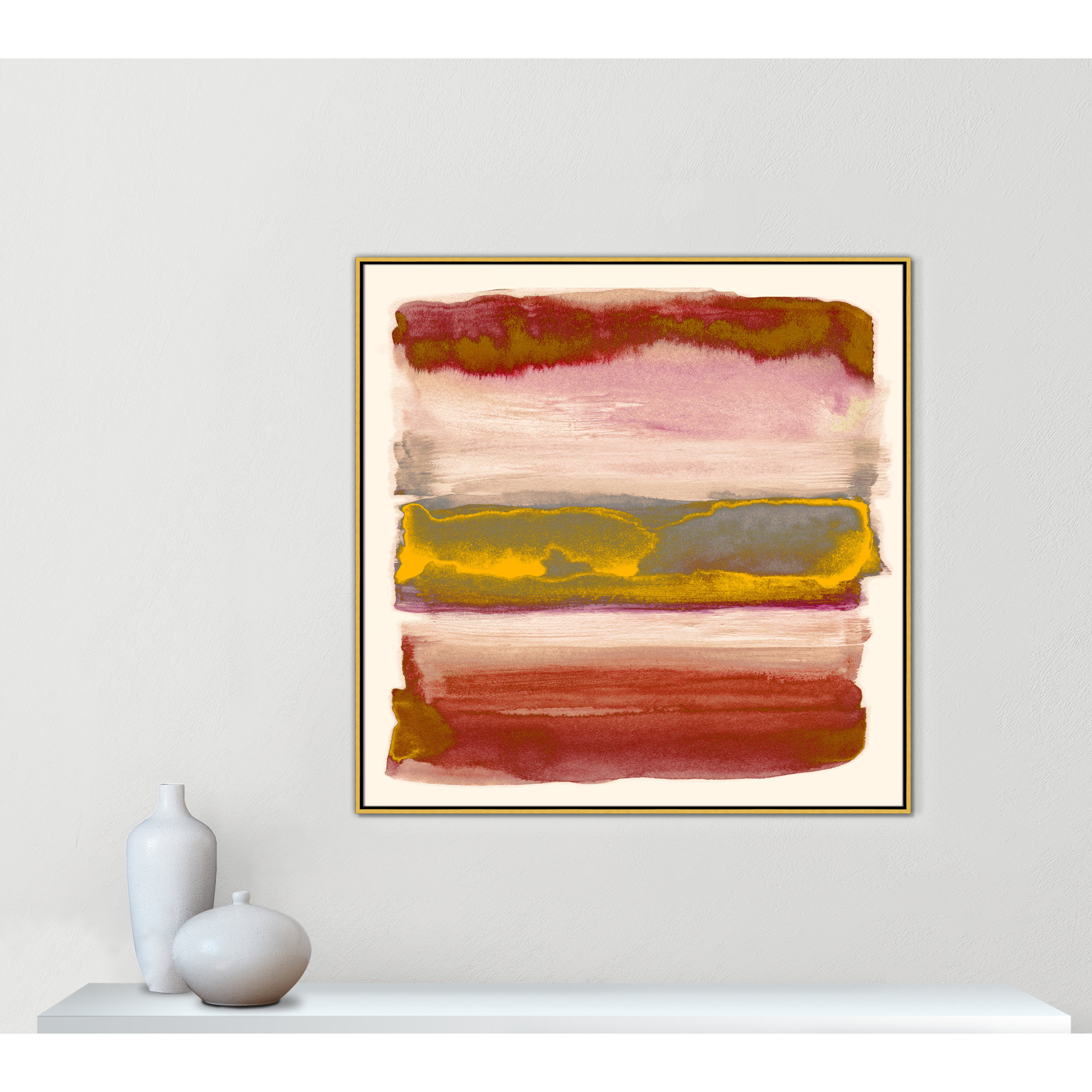 Yellow Sky II Print by Nan, 46.5" H x 46.5" W, Gold