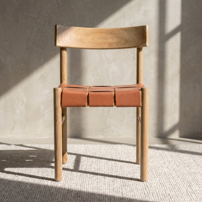 Zadar Teak & Leather Dining Chair