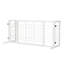Barrière pour animaux autoportante, clôture pour escaliers, portes et couloirs, blanc