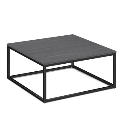 | Lyon | Table basse à plateau carré 36 po avec base en métal noir