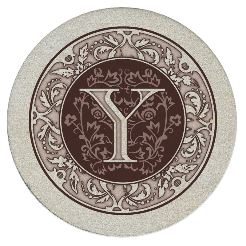 Ophelia & Co., lot de 4 sous-verres en grès en bronze, Y
