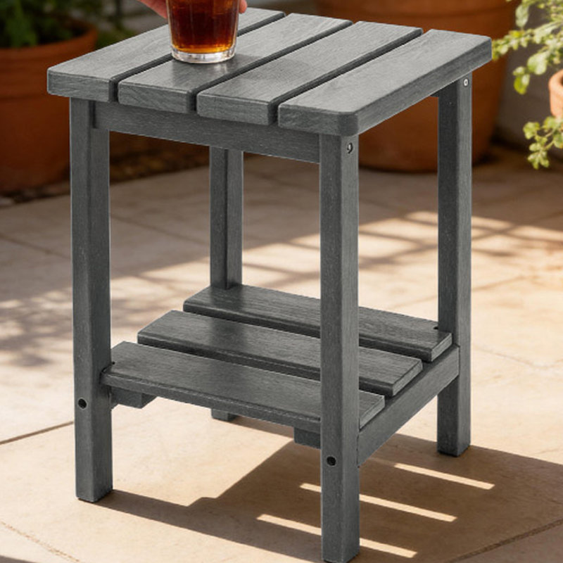 Table d'appoint extérieure All PEHD Adirondack, Gris