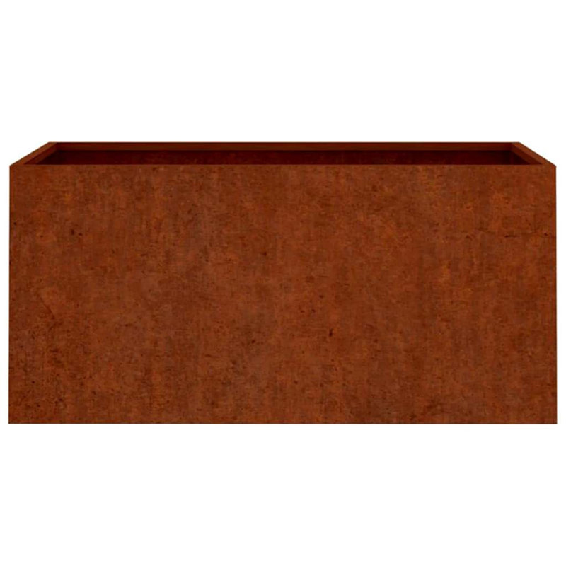 Planter Steel, 18.1"H x 19.3"W x 18.5"D, Weathering Steel, 1