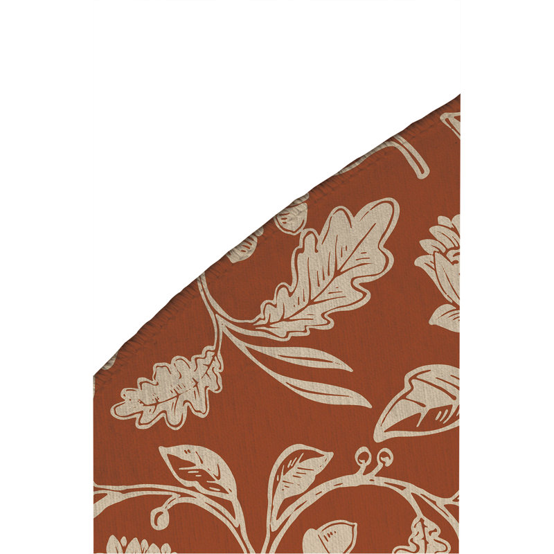 Autumn Vines Non Slip Outdoor Rug, Round 5'