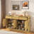 Farmhouse Sideboard With 3 Drawers, 4 Doors, Adjustable Shelf And Open Storage Compartments-986748920