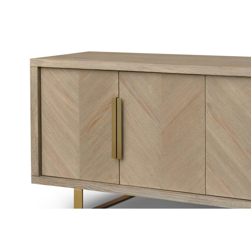 Halsten 200cm Solid Wood Sideboard