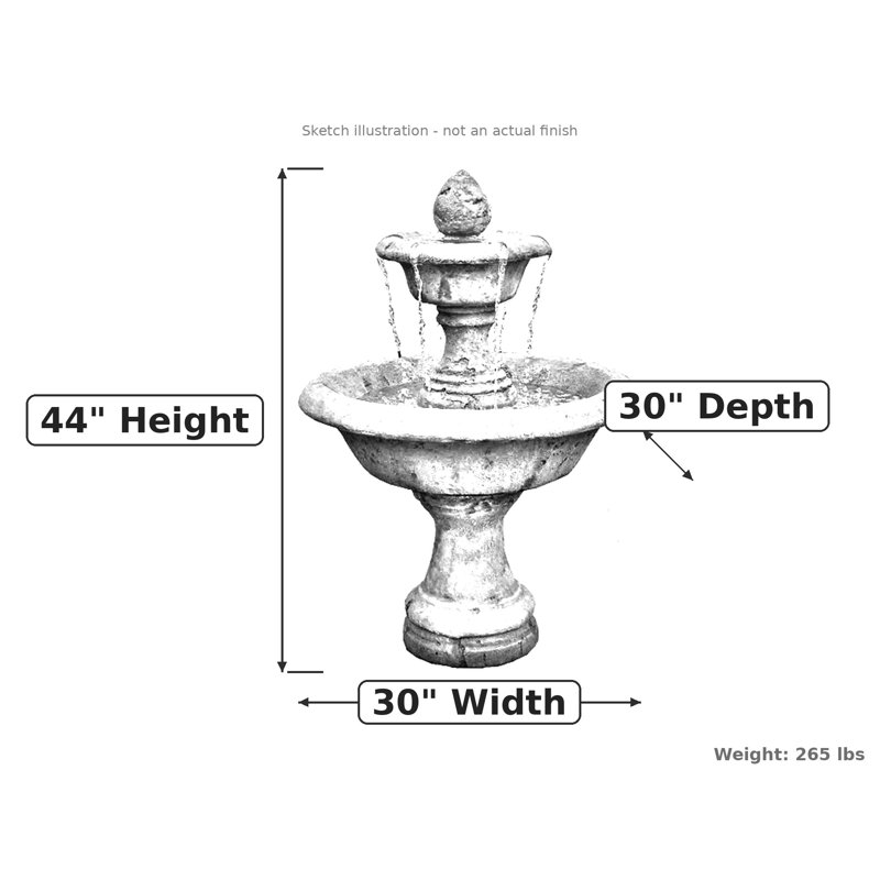 Toscano Floor Fountain, Forest Brown