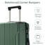 Ensembles de bagages 3 pièces, valises rigides durables en ABS rigide avec roues pivotantes doubles 20/24/28 pouces (vert)