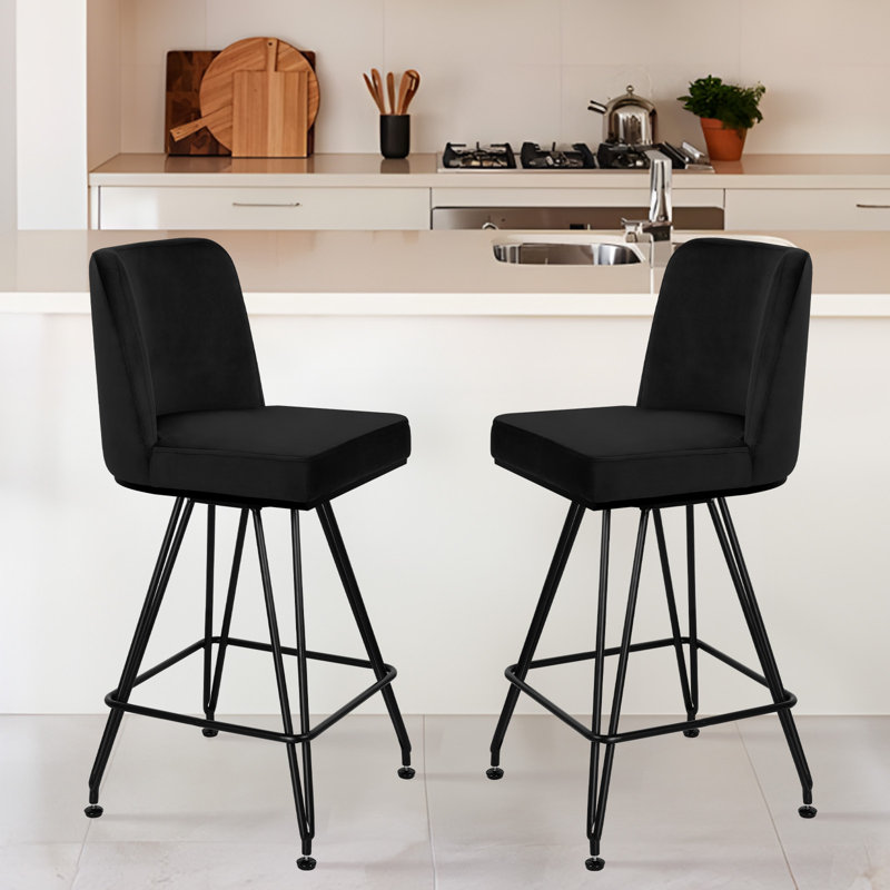 Tabouret de bar 26 po Bram, Noir, 3