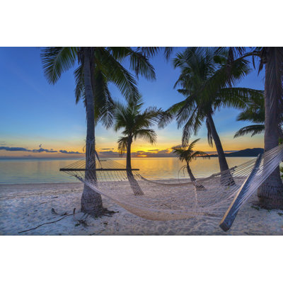 Coucher de soleil sur la plage - Photographie sur toile tendue