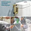 Vaporisateur de bidet rond pour toilette avec pression réglable, tuyau en acier inoxydable et valve en T en laiton, or brossé-125379350