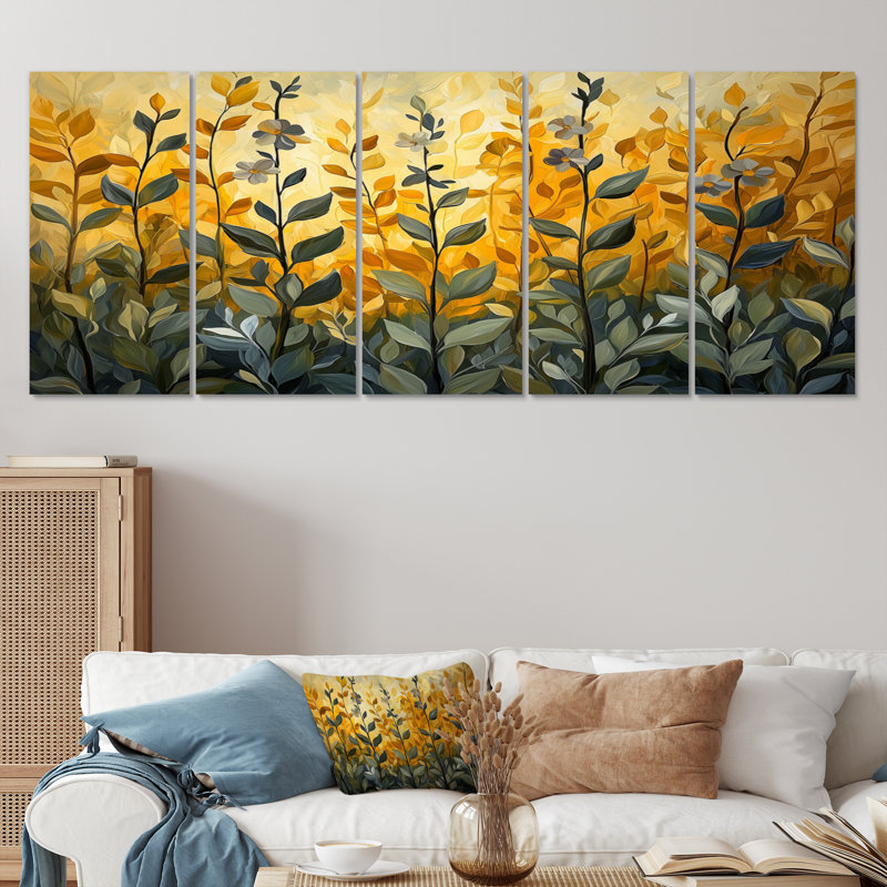 Green Thym Passage II - ensemble d'œuvres d'art sur toile, H 28 po x l 60 po