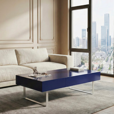 Table basse moderne avec tiroirs de rangement