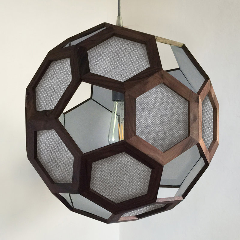 Chevalier 1 - Light Oil Pendant, Dark Oak/Silver