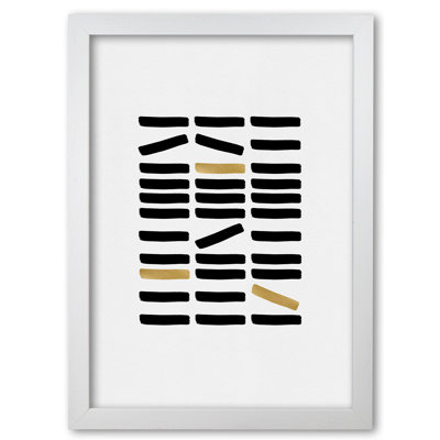 Black And Gold Abstract - Print