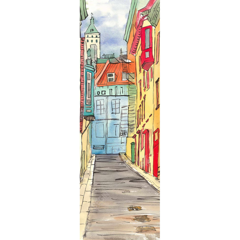 Lane in the Petit Champlain, toile - Construction des villes, décoration de salon