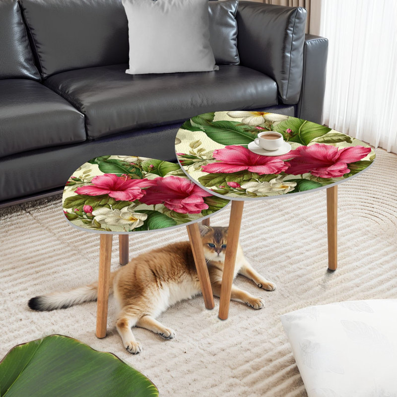 Ensemble de 2 tables basses gigognes Triumer