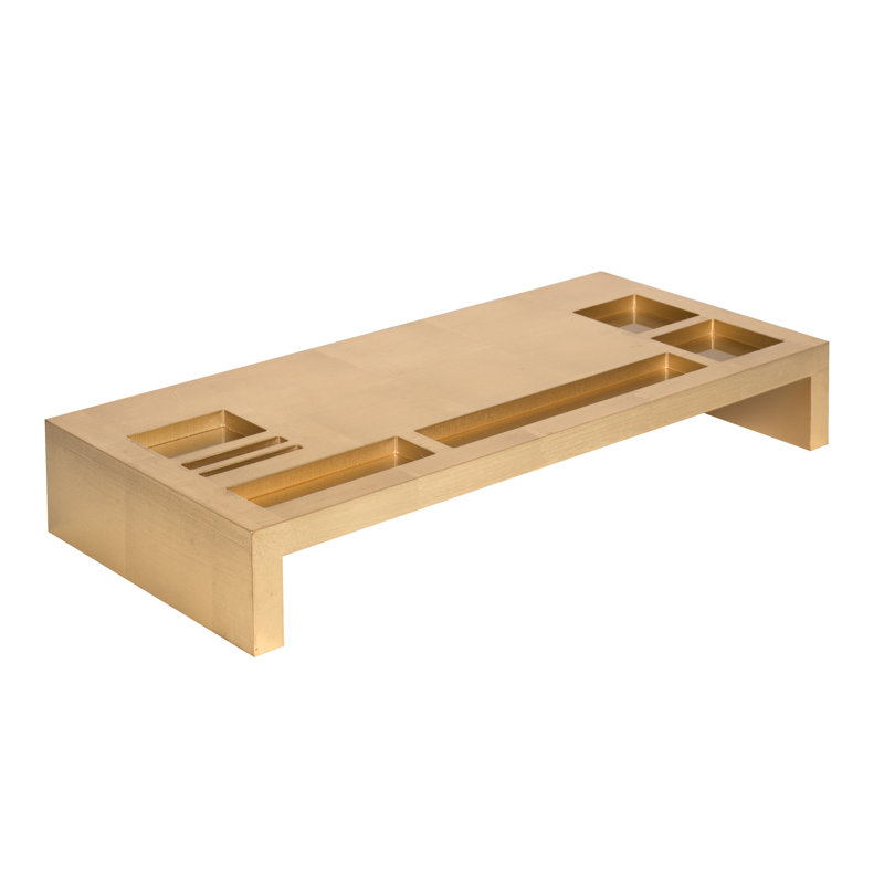 Support pour écran Bourois, H 4 po x l 26 po x P 11 po, Brun rustique