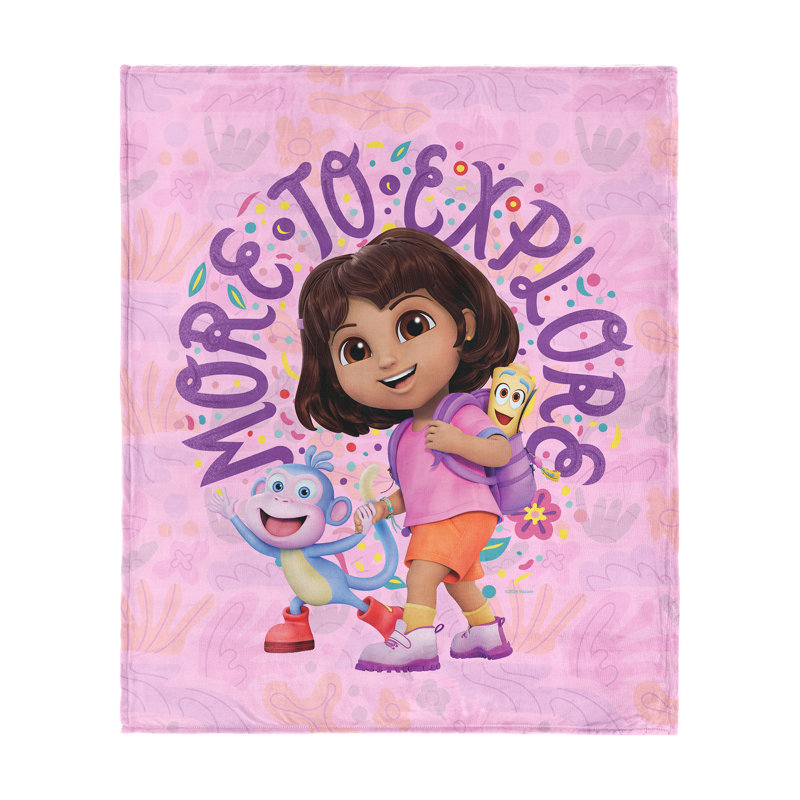 Jeté Dora the Explorer More to Explore Touch, chaud, confortable et moelleux, L 40 po x l 50 po