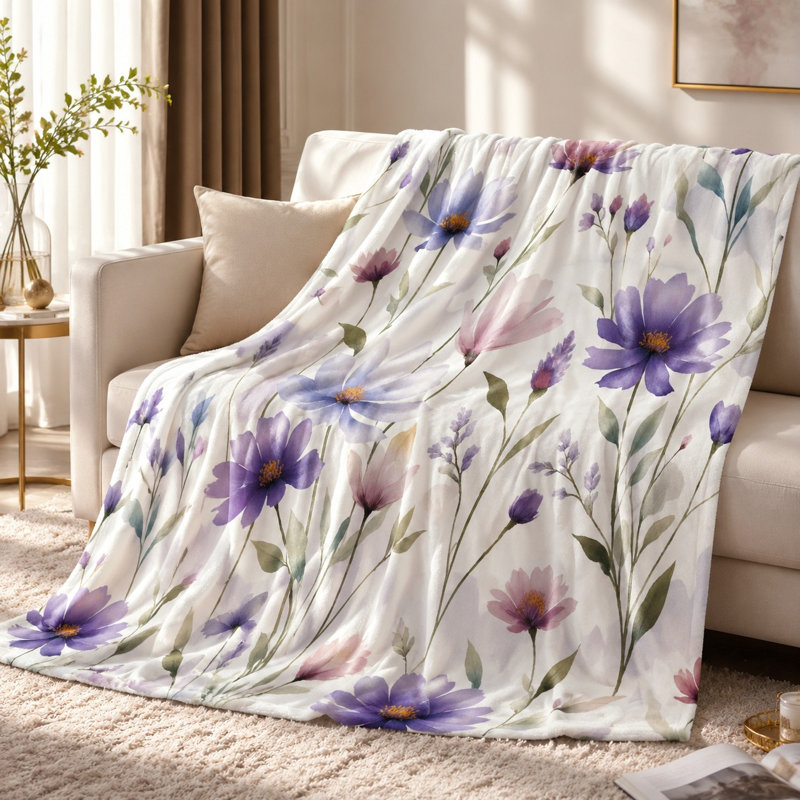 Jeté douillet en flanelle Cozy, L 60 po x l 50 po