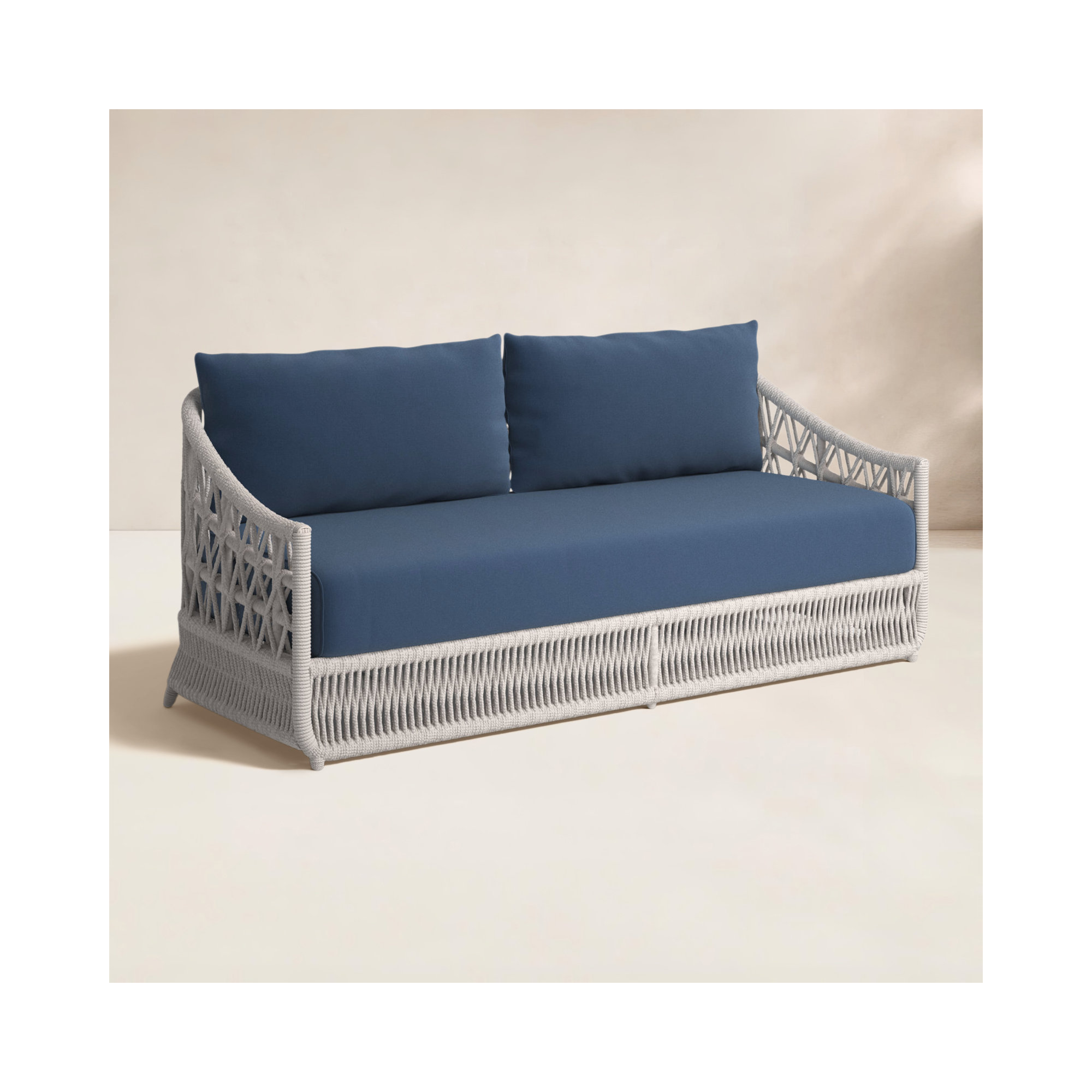 Lucan 78'' Wide Outdoor with SunbCushions, Echo Midnight Sunbrella®