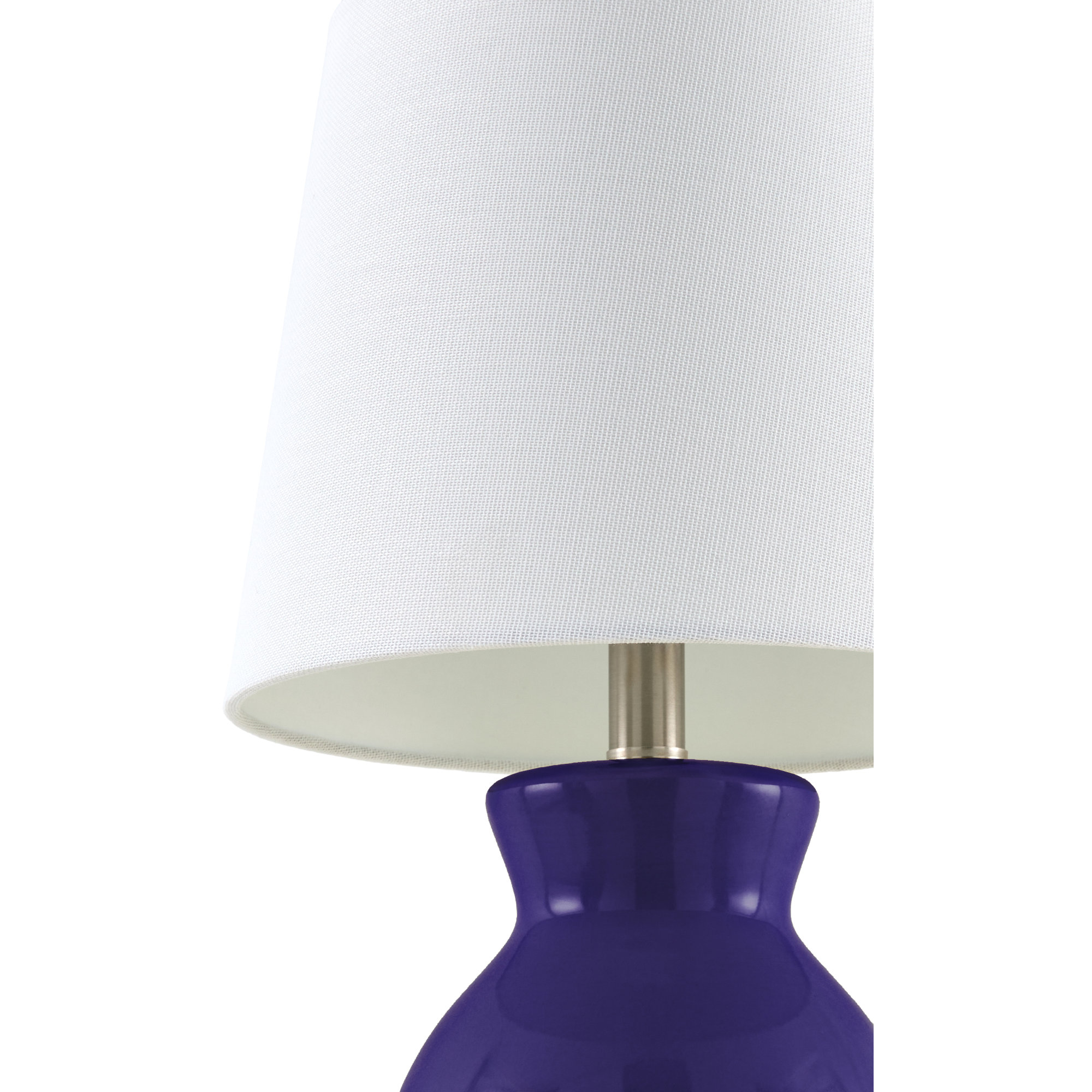 Drum Shade Lamp, Navy, 15'' H X 8'' W X 8'' D