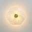 Pleated Flower Bowl Fabric Semi Flush Mount