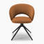 Biljana Luxury Fabric Upholstered Swivel Dining And Office Chair With Metal Legs-1110383253