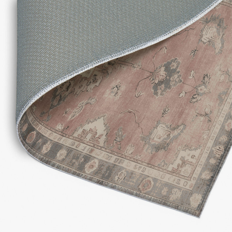 Overdyed Gray Indoor and Outdoor Area Rug, Rectangle 2' x 3'